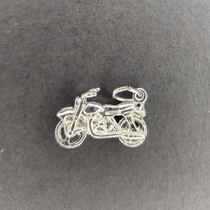 Motorcycle 3d sterling silver pendent